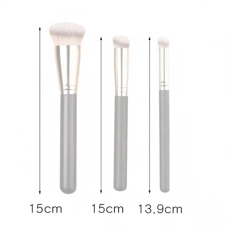 3PCS Concealer Brush Set Small Medium Large Size Professional Correct Cover Makeup Brushes for Face Acne Spot Dark Circles L251110