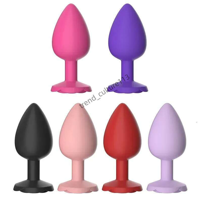 Rose Plug 3 Size Silicone Butt Plugs Stimulator Prostate Massager Anal Trainer Sex Toys For Men Women Couples