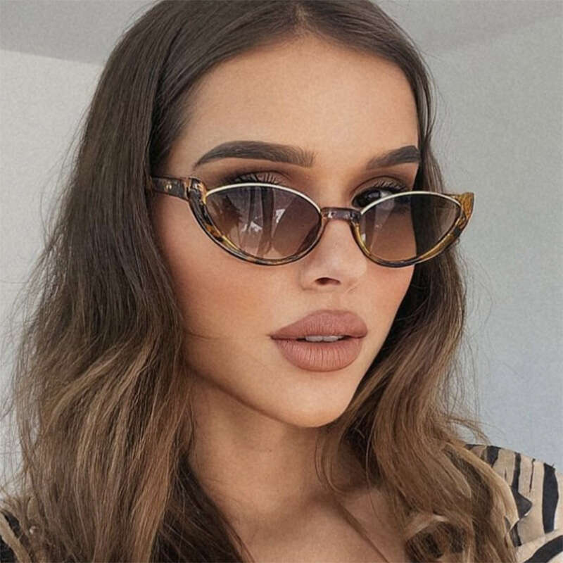 Cat Eye Half-frame for Women Sunglasses European American Fashion Internet Celebrity Sun glasses Ins Style Unique and Edgy eyeglasses