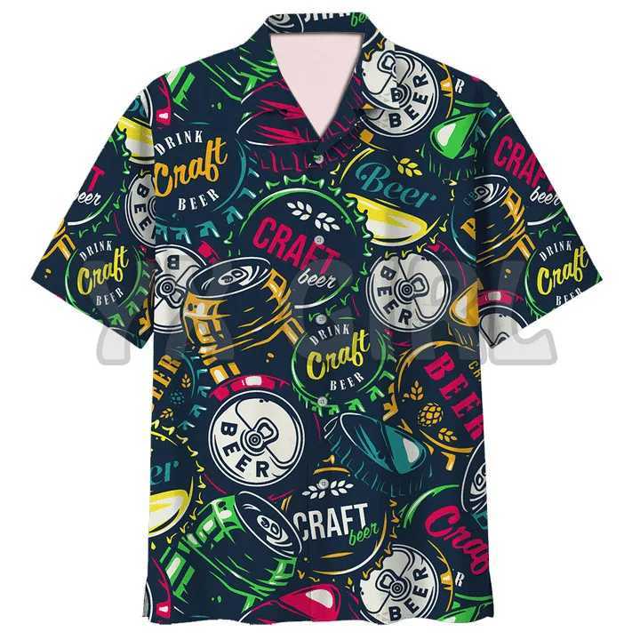 Mens shirt 3D printed shirt mens fashion single chest short sLeeved HAWaiian beach casual shirt youth clothing X250410