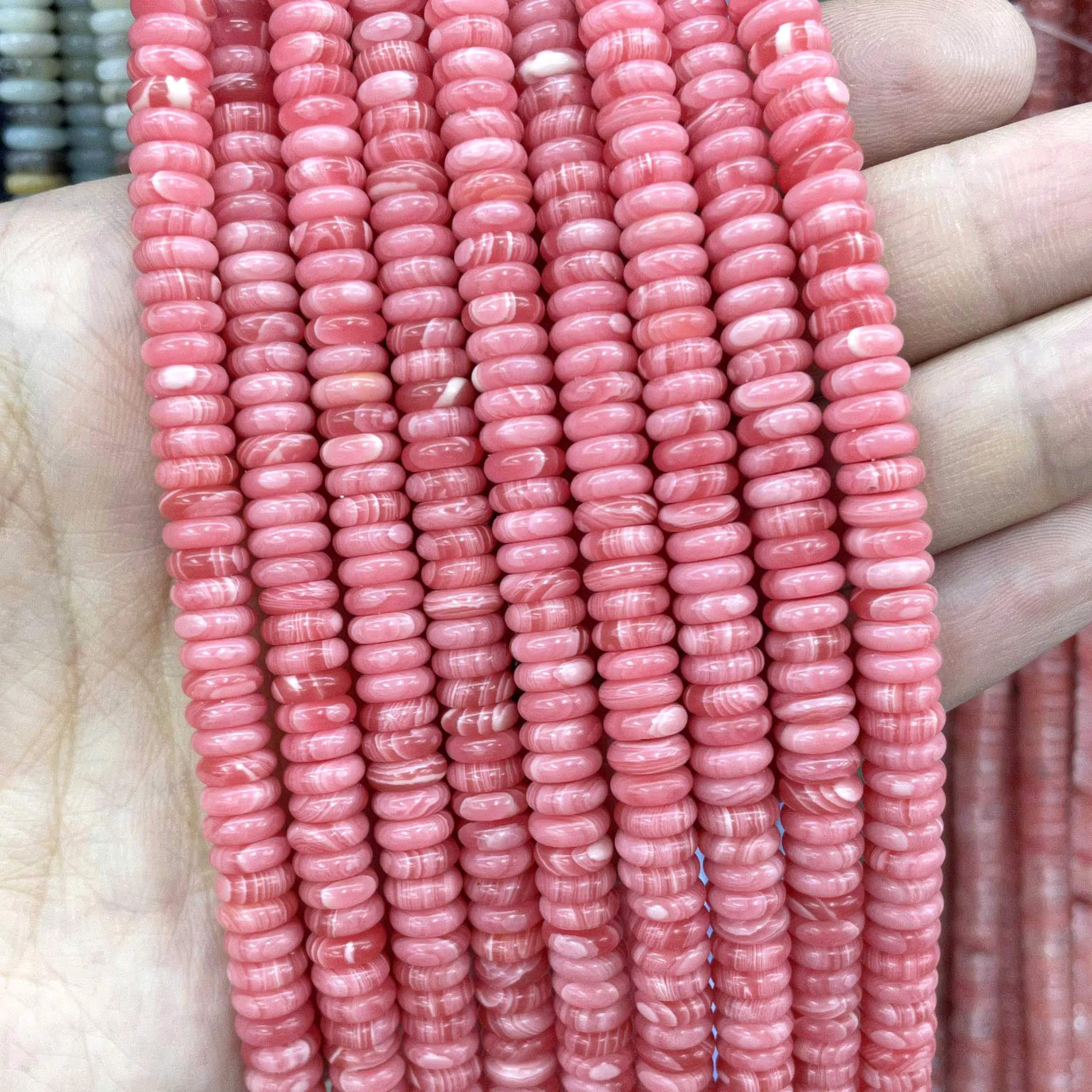 Natural Stone Rondelle 2X4mm Turquoises Quartz Jasper Agates Flat Round Spacer Beads for Jewelry Making DIY Bracelet Acessories
