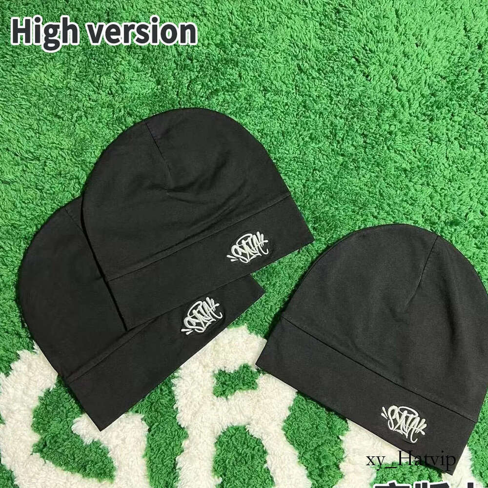 High version synaworlds Beanie hip-hop trendy letter jacquard knitted hat for men and women
