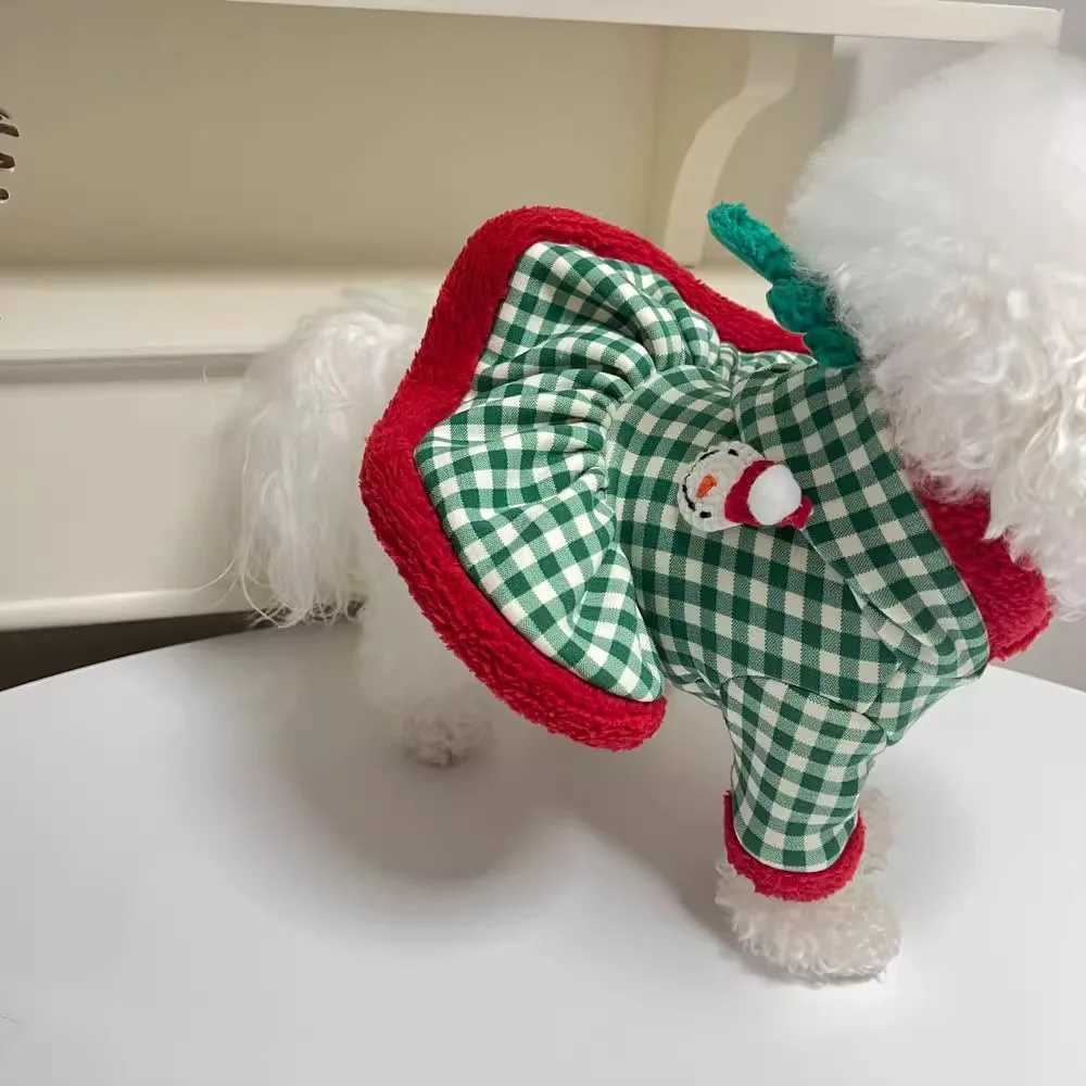 Autumn and Winter Pet Christmas Dress Little Dog Christmas Checkered Dress Pet Coat Dog Clothes for Small Dogs Puppy Clothes J251110