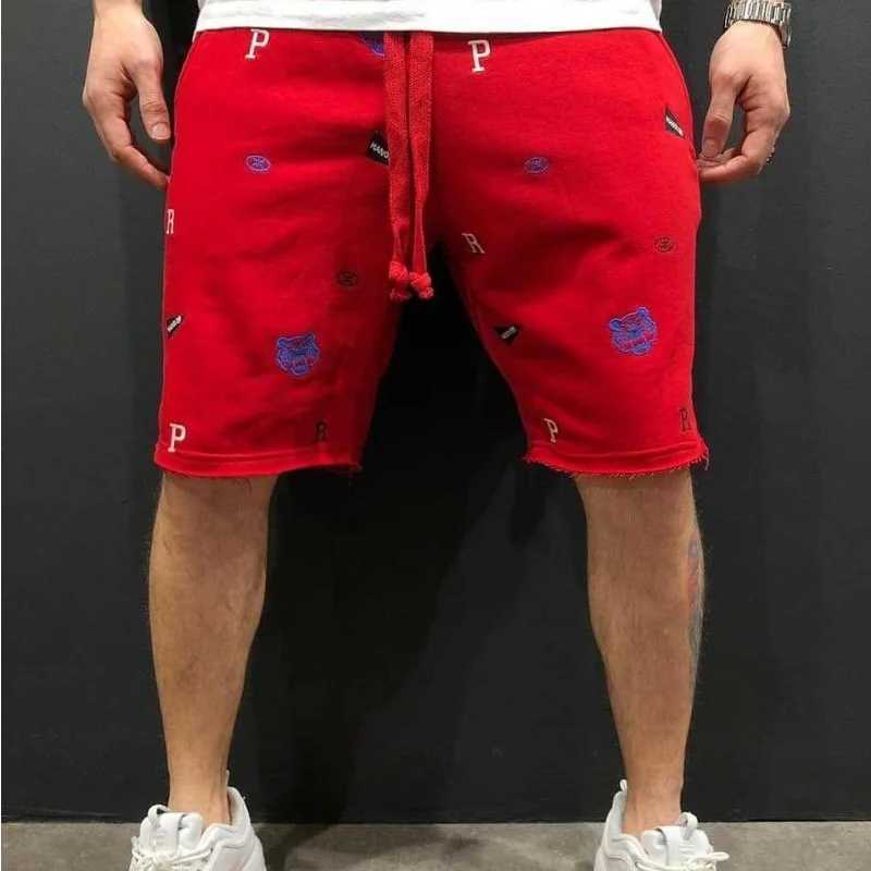 Spring and summer 2025 mens cargo shorts loose fit suitable for Breeches Bermuda sports shorts cotton embroidered shorts mens sweaters X250410