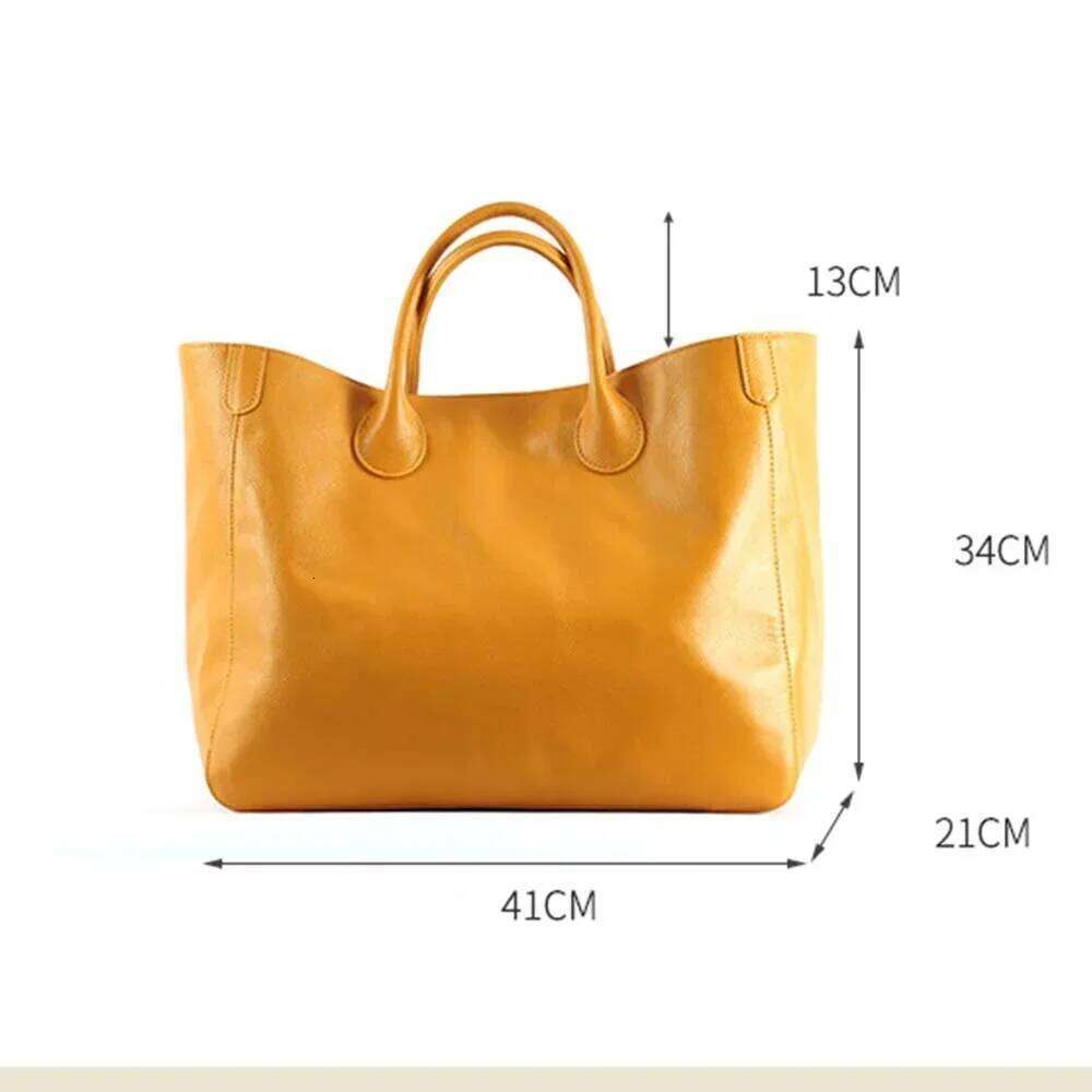 Oversize Tote Bag For Women Genuine Leather Handbags Large Shopper Female Travel Handbag St251110