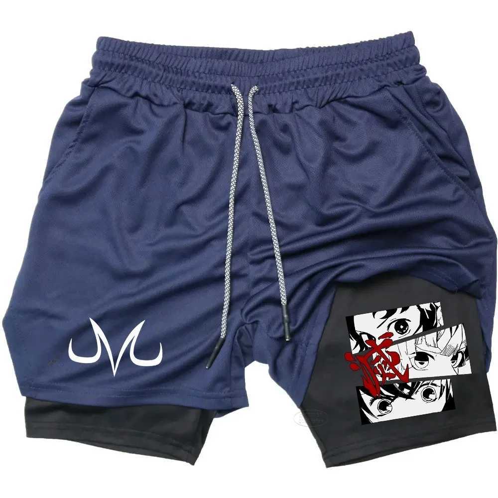 Mens Fitness 2-in-1 Towel Shorts Quick Drying Gym Exercise Summer Running Breathable Double Layer Printed Shorts M-3XL X250410