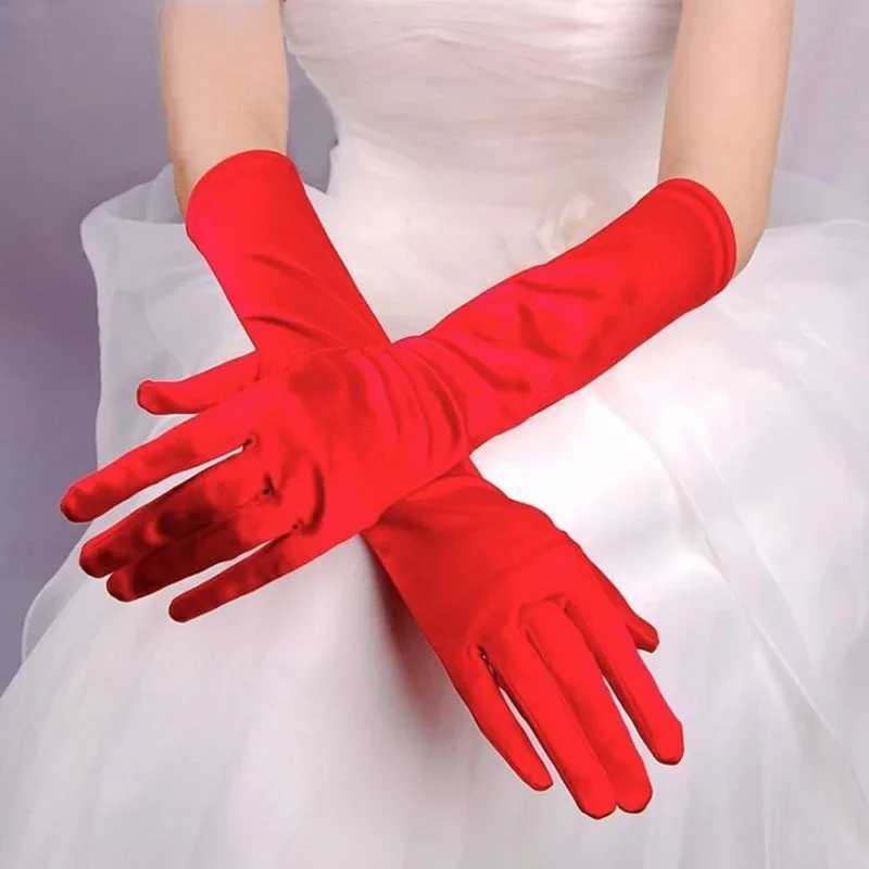 Vintage Women Elegance Prom Stretch Halloween Satin Evening Party Long Gloves L251110