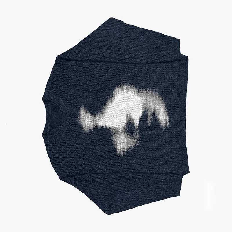 Fashion personality fashion loose pullover sweater y2k people fuzzy pattern printed casual round neck coat autumn and winter models Y251110