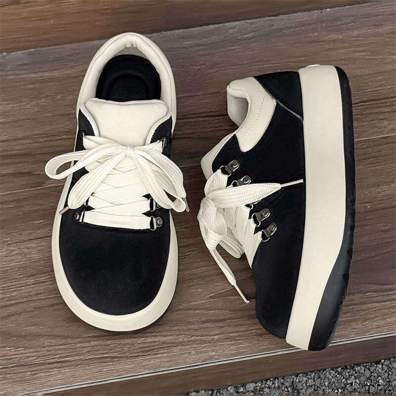 Niche Versatile Spring Summer New Low-top Loafers Men Thick-soled Sports Casual Sneakers Big-toe Shoes Z212