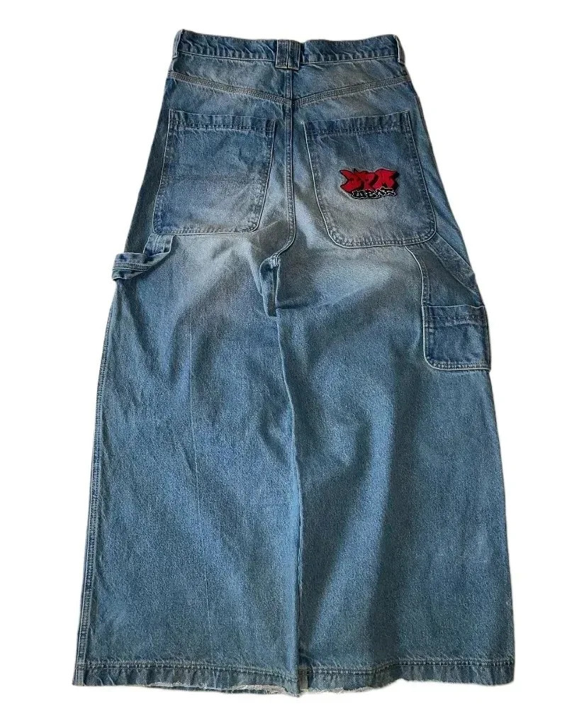 Y2K Baggy Jeans men Harajuku 2000s vintage Embroidered high quality jeans Hip Hop streetwear men women Casual wide leg jeans 250409
