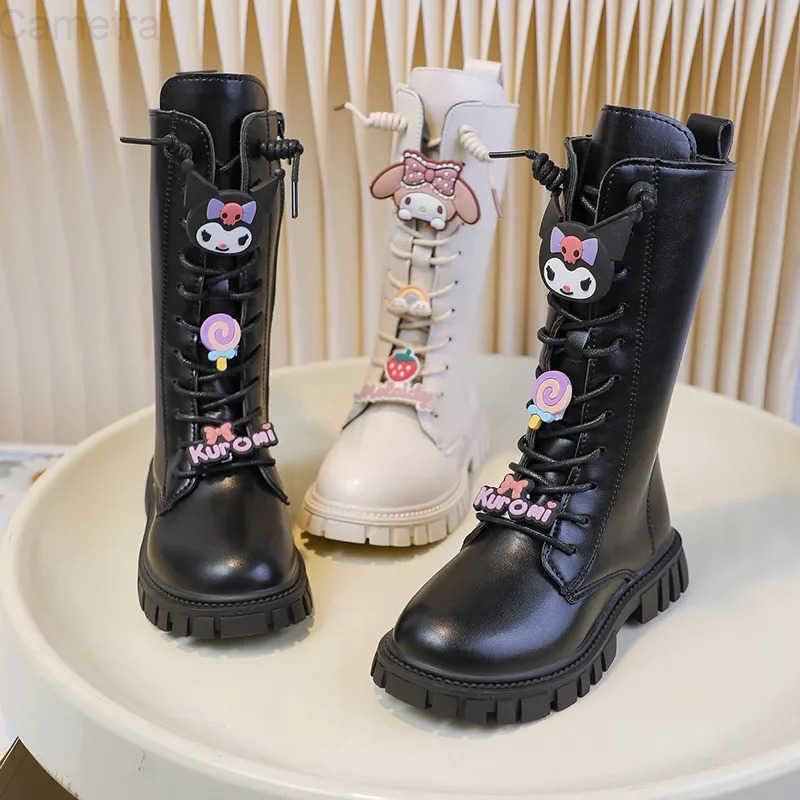 Sanrio Kuromi My Melody Girl boots Childrens shoes autumn and winter cartoon Y2K kawalii fashion be all-match gift soft H251110