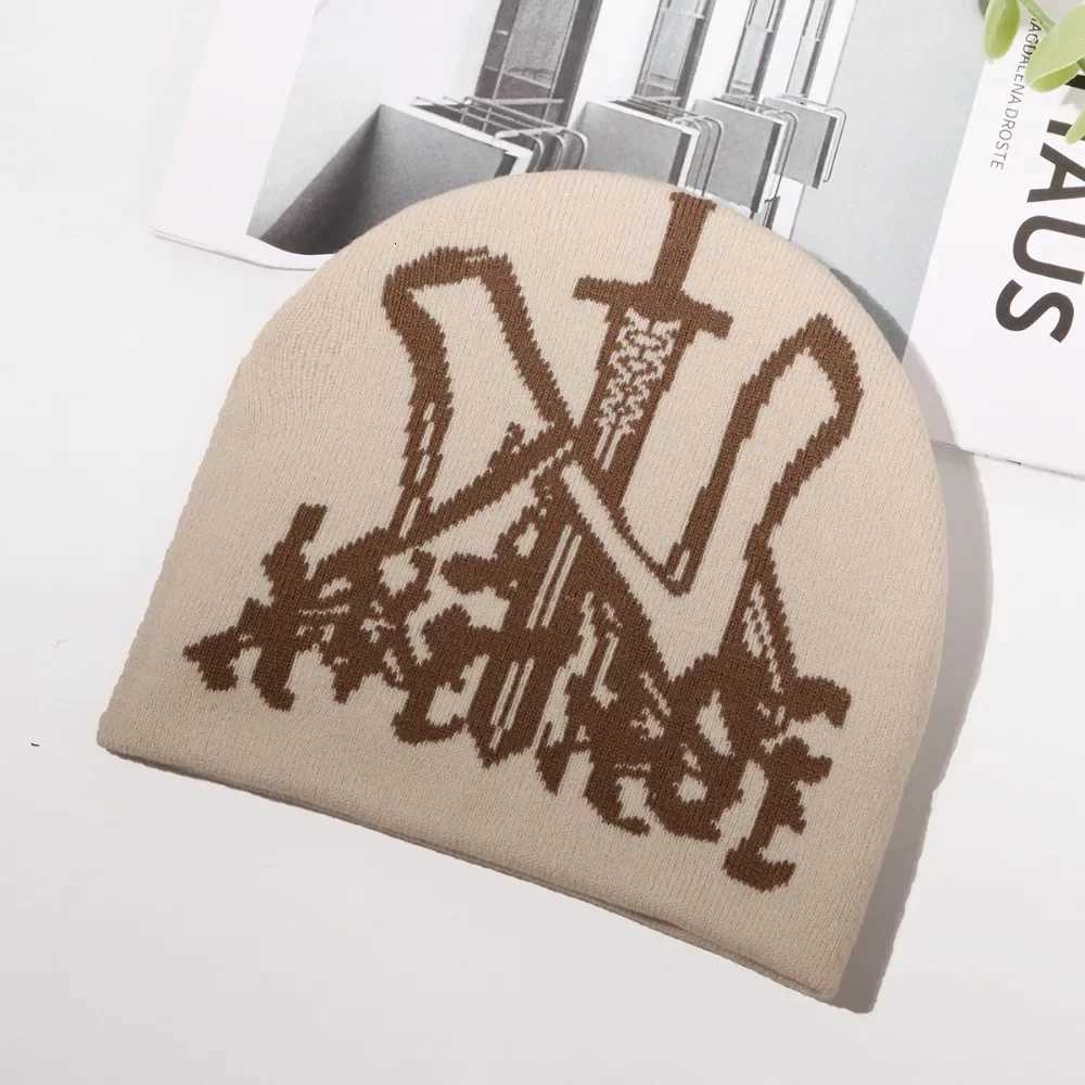 2025 Fashion Hat Knitting Beanies Goth Caps Men Women Y2k Winter Pop Harajuku Vintage Warm Hip Hop Unisex Casual Outdoor CapXJ251110