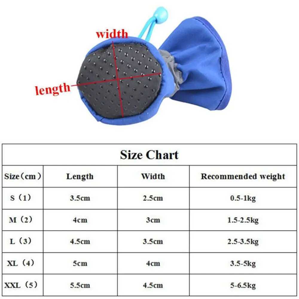 4 Winter Pet Dog Shoes Warm Snow Non slip Boots Fur Puppy Socks Pet Rain Shoes T2504010