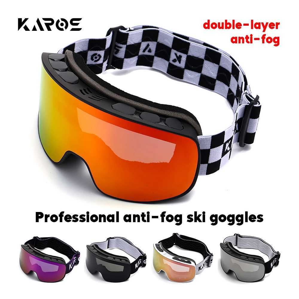 KAROS Ski Goggles Double Layers Anti-fog Small Border Skiing Mask Snowboard Eyewear Outdoor Men Women UV400 Winter Snow Goggles K251110