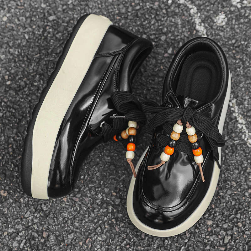 Celebrity Style Gray Kangaroo Fashion Casual Shoes Men Thick Sole Sneakers Versatile Work Boots Trendy Z216