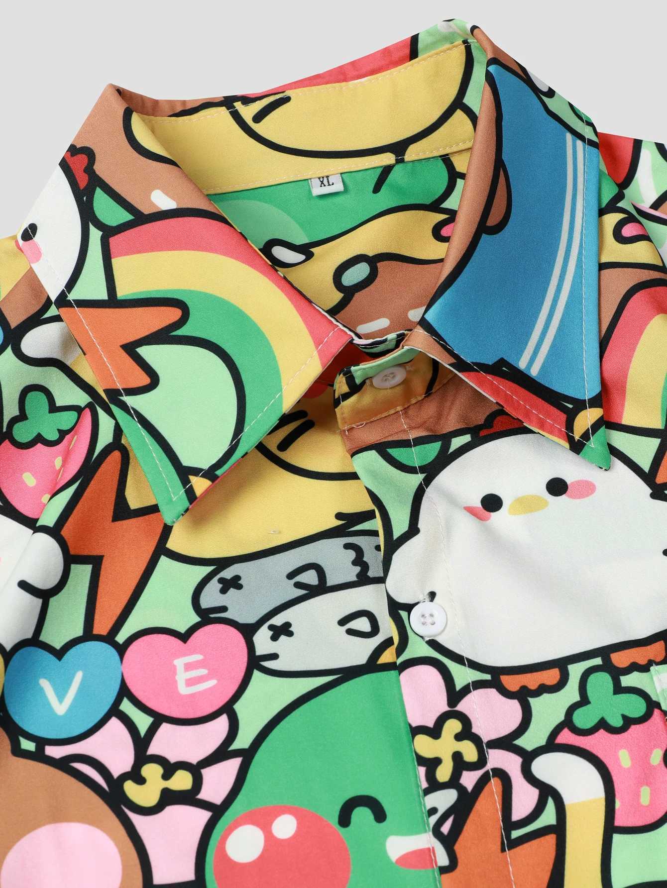 2024 Summer Mens Hawaiian Shirt Printed Fashion Street Short Sleeve Plus Camp Collar Mens Beach Flower Shirt X250410