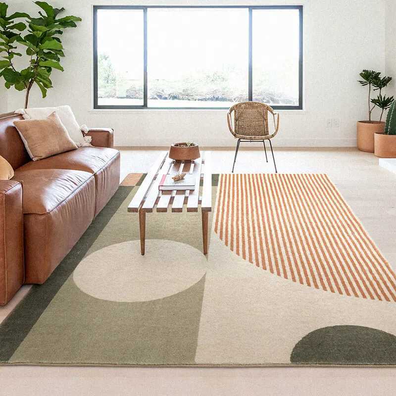Home Plush Washable Mat Modern Minimst Carpets for Living Room Fluffy Soft Lounge Rug Nordic Bedroom Decor Geometric Carpet Y251110