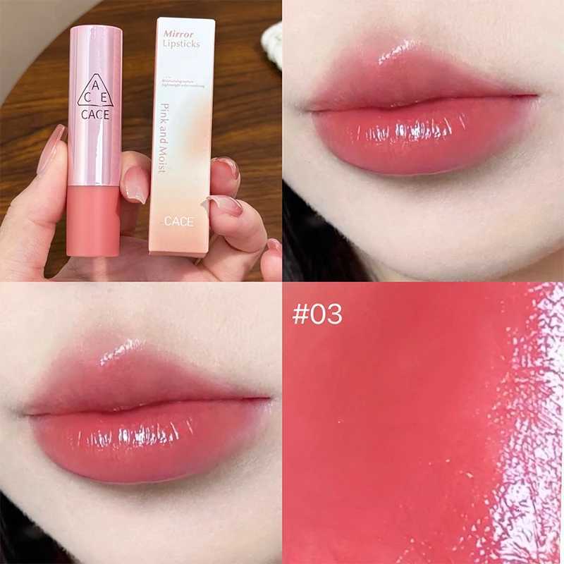 CACE 5 Colors Mirror Lipstick Hydrating Lip Stain Long Lasting Moisturzing Mirror Glass Lipstick Makeup Lip Tint Korean CosmeticT251110