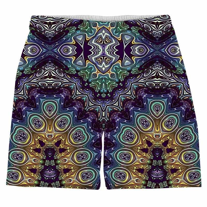 3D printed ethnic style pattern beach shorts for men casual and fashionable Hawaiian holiday shorts cool mens quick drying pants X250410