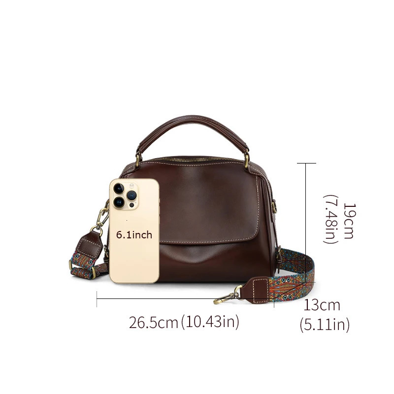 Genuine leather crossbody bag for women new versatile large capacity pillow bag high-end shoulder bag cowhide handbag women R251110