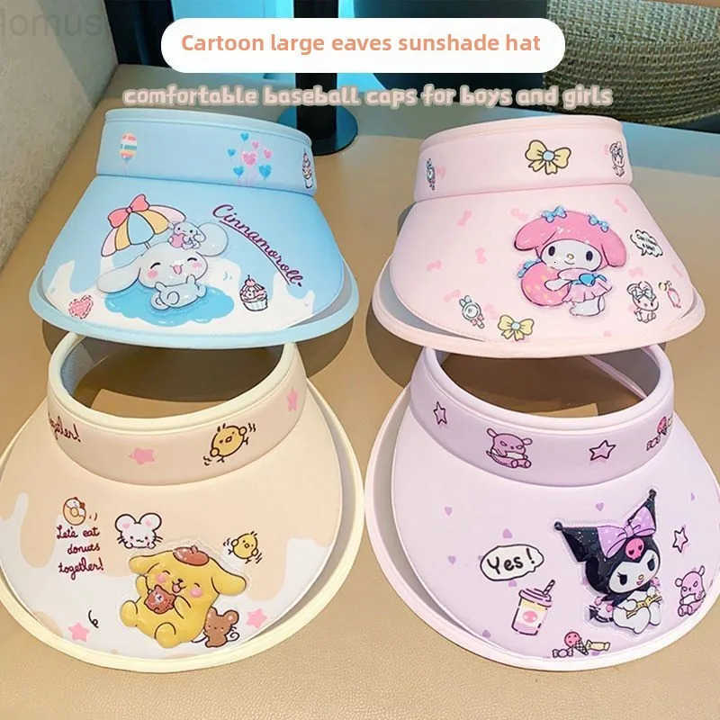 Sanrio cartoon character kuromi new style childrens hat cartoon sun hat summer sun protection ultraviolet sun hat wholesale H251110