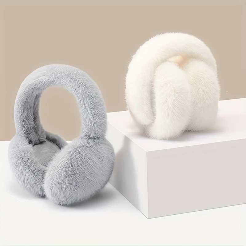 Cozy Plush Hamburger Ear Warmers Unisex Winter Earmuffs Windproof Foldable Stay Warm in Style Shop Now W251110