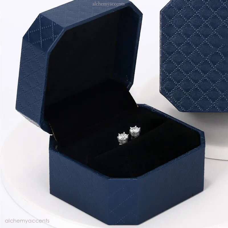 Classic Fashion 0.6CT-1CT Round Shiny Moissanite Sterg Sier Gold Plated Earrings Studs for Men Women Nice Gift