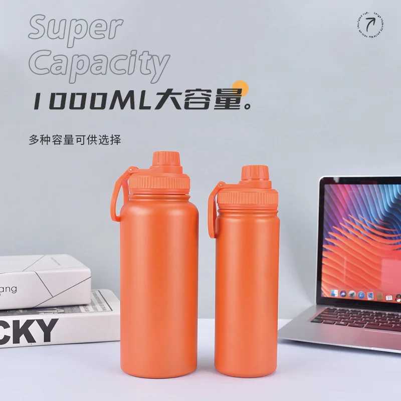 Fashionable cup Sports Water Bottle Leakproof Gym Vacuum g Portable Cup Stainless Steel Insated Water Bottle With Buckle Fitness Sports Pot Y251110