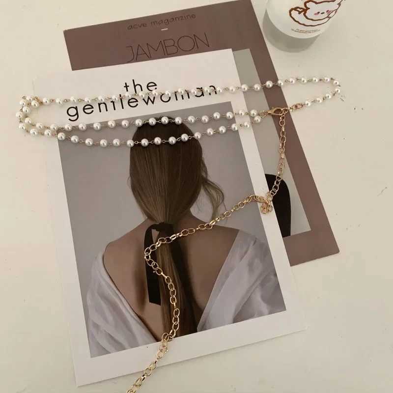Summer clothing accessories tassel imitation pearl strap used for retro patterned belly dance waist dress accessories X250410