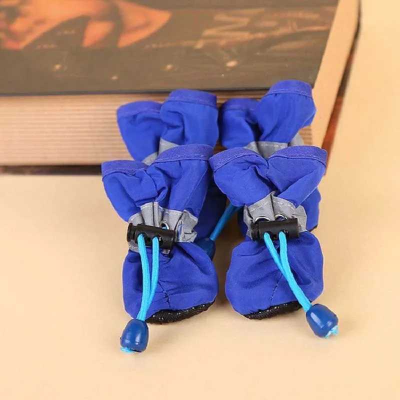 4 pieces of pet dog rain shoes anti slip and waterproof dog rain shoes thick hot dog rain shoes T2504010