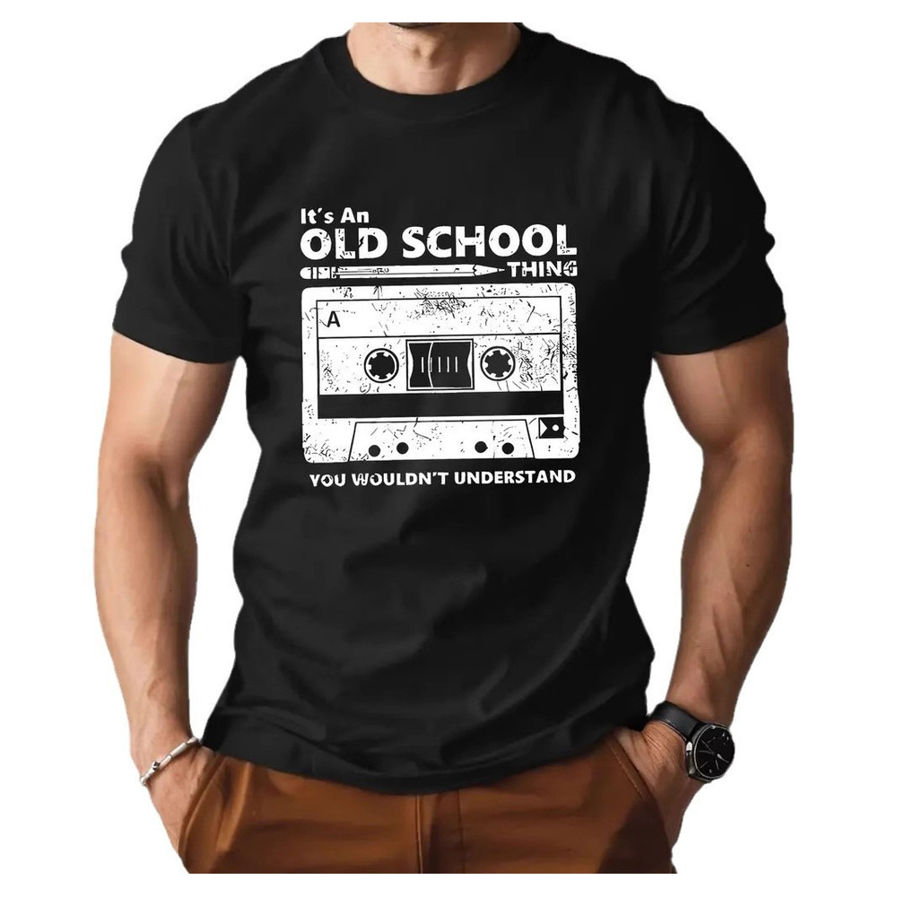 Cross border foreign trade new printed short sleeved T-shirt with cassette tape