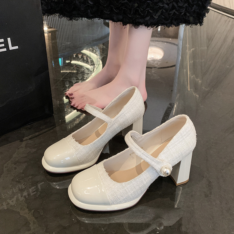 hot Free delivery high heels Simple and fashionable solid color thick heel high heels daily comfortable women's shoes