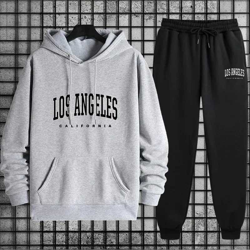 2025 Casual Tracksuit Hoodie Sweatpants Mens Sportswear Autumn Training Sports Set Male Urban Fashion Warm Sweatshirt Outfit W251110