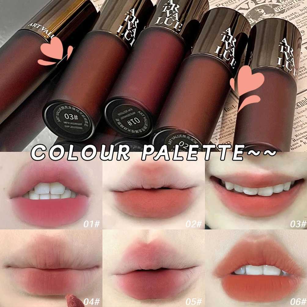 6 Colors Velvet Matte Lip Mud Liquid Lipstick Waterproof Nude Lip Gloss Long Lasting Non-stick Cup Sexy Women Lip Glaze CosmeticT251110
