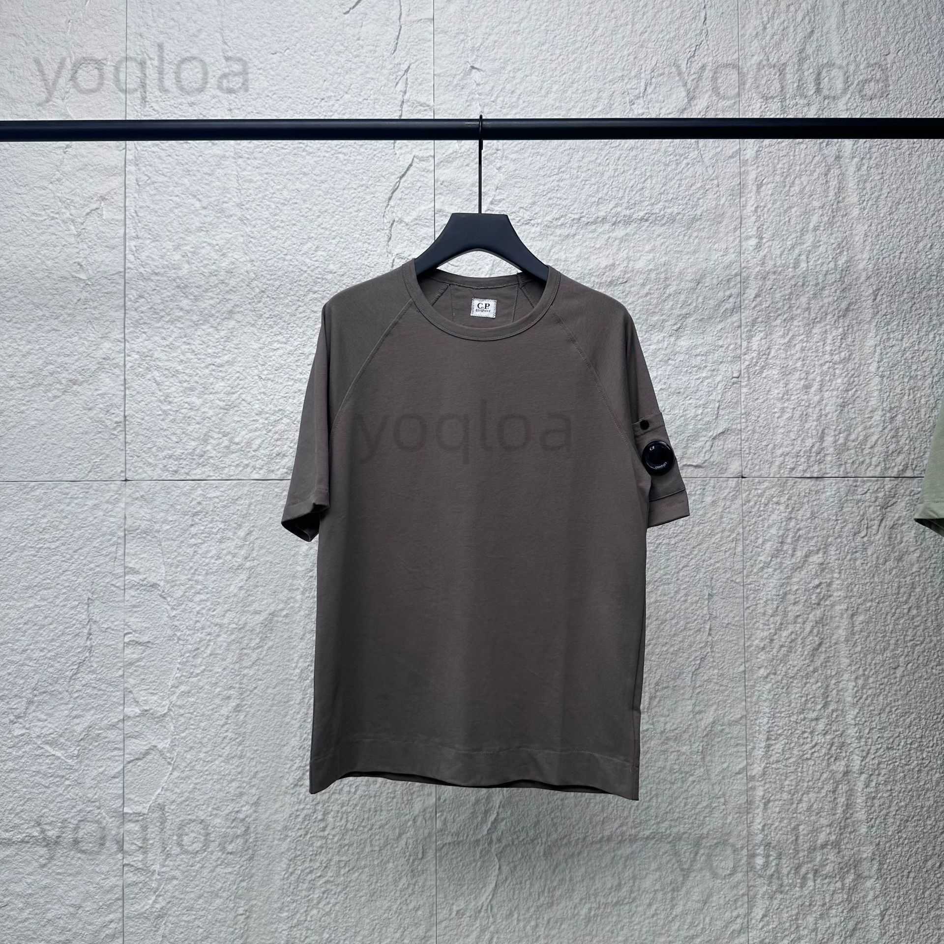 Mens CP glasses pure cotton embroidery casual round neck short sleeved T-shirt handsome and simple casual outdoor sports T250410