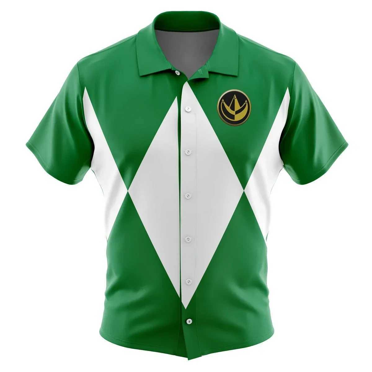 Green Warriors Transformers Button Hawaii Shirt Full Set Casual Sports Summer Mens X250410