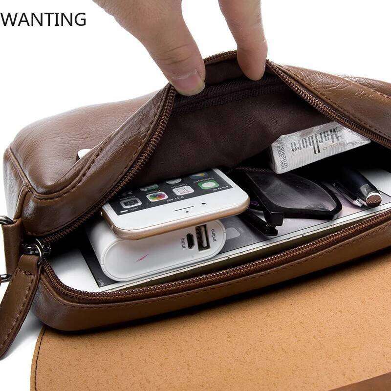 Designer Bags Designer Bags Retro Fashion Bags Men Small Flap Men's Crossbody PU Leather Shoulder Messenger Bag Male Sling Handbags Hot Selling H