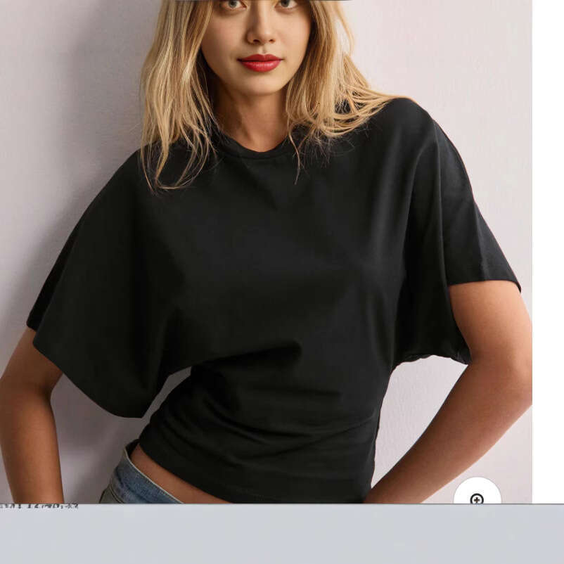 Korean style design round neck pullover short sleeved T-shirt for women in summer 2025, simple versatile, solid color loose top, 2025 new style, chic 