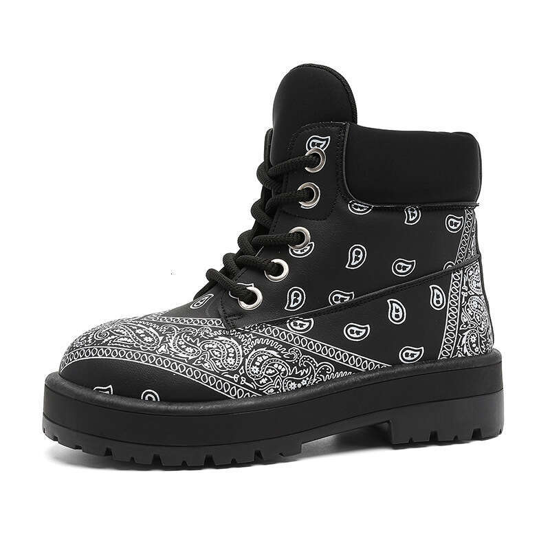 European Brand Men's Yellow Versatile Height-Increasing Casual Autumn Winter Niche High-Top New Martin Boots YZ10