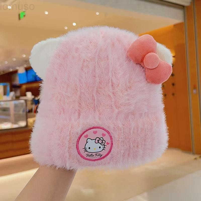 Sanrio Winter Girls Windproof and Cold-proof Hat Cute Cartoon Baby Windproof Warm stuffed Hat Girls Ear Protection Hat New H251110