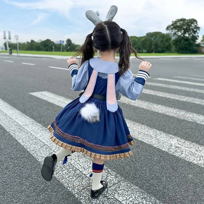 Disney Zootopia Judy Hopps Costume Role Playing Halloween Classic Cosplay Performance Girl Birthday Dress Up Gifts