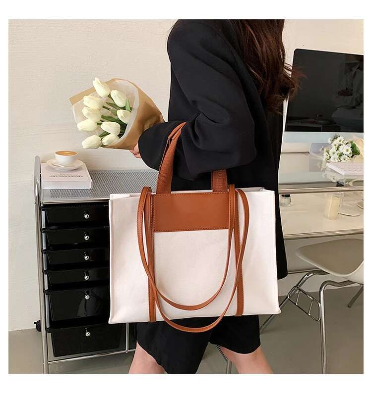 Casual Canvas Large Capacity Women Handbags Designer Brand Female Shoulder Crossbody Bags Big Totes Shopper Bag Purse