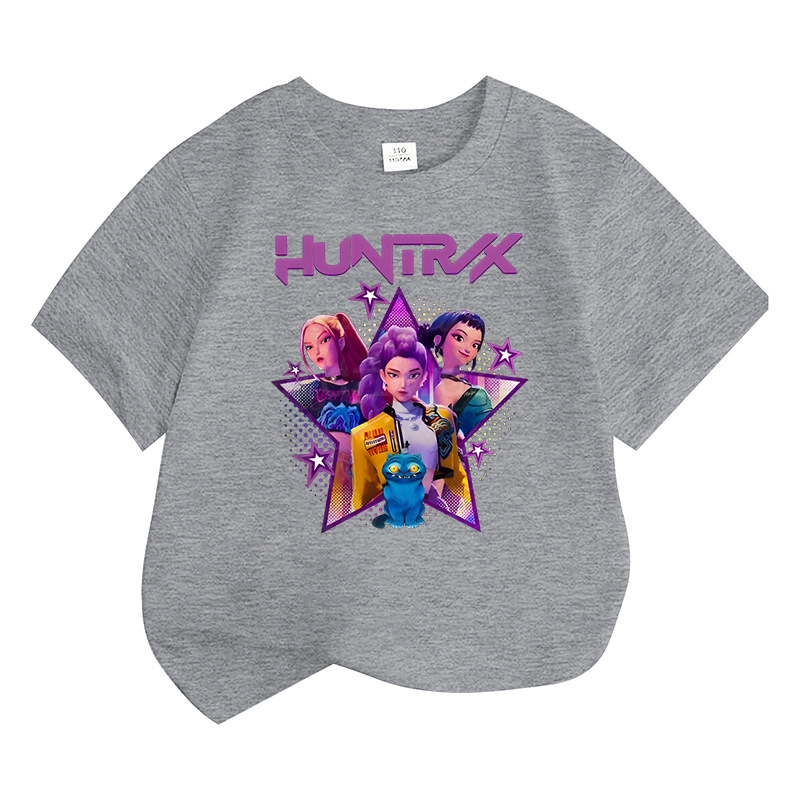 Kpop Demon Hunters Boys and Girls Toddlers' Short-Sleeve T-Shirts Multipacks Infant to Big Kid Kids Short Sleeve Tees Toddler Crewneck