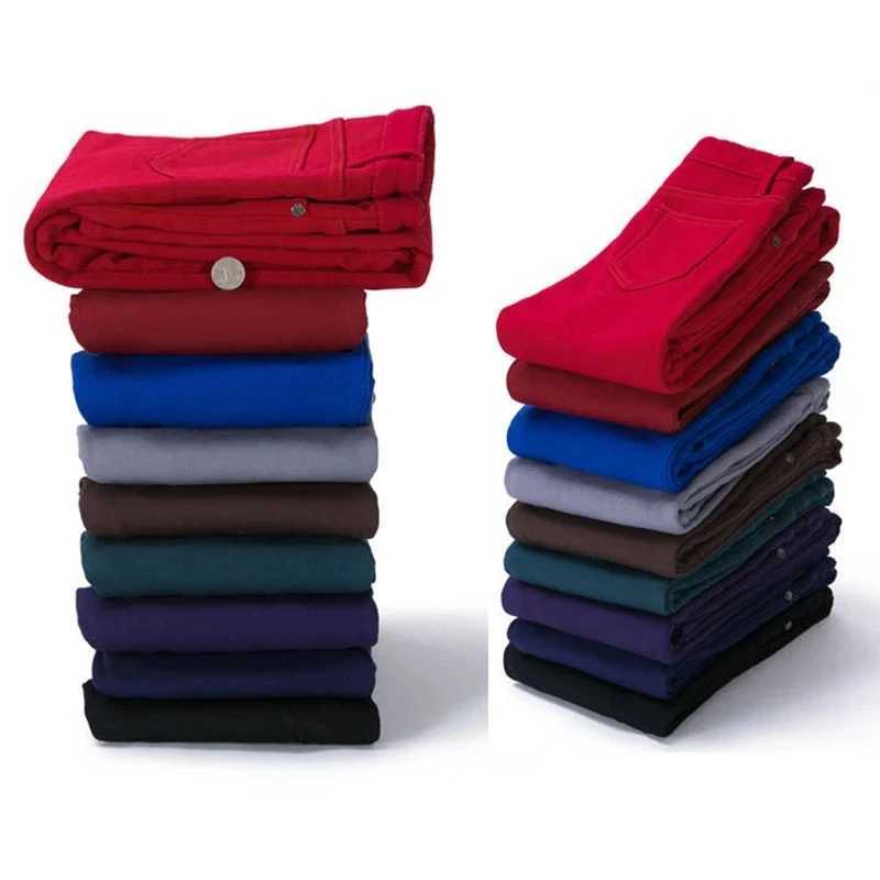 Candy Color Thicken Velvet Lined Skinny Jeans Women Winter Mid Waist Warm Leggings Vaqueros Oversize Stretch Denim Pencil Pants C251110
