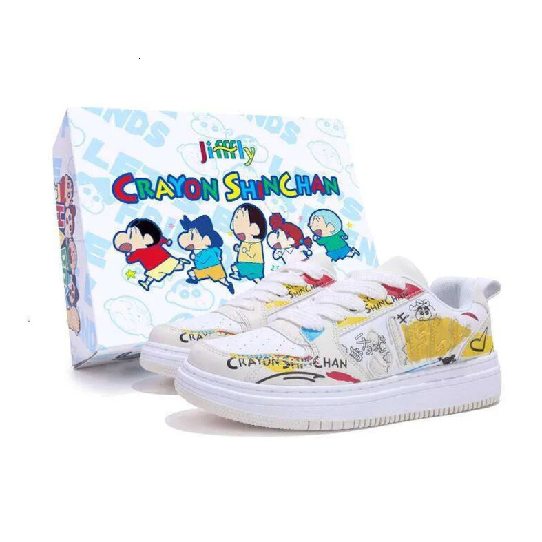 Jifffly 2025 Designer Crayon Shin-chan Collaboration Men's Summer Versatile Ins Trend Thick-Soled Height-Increasing Sneakers