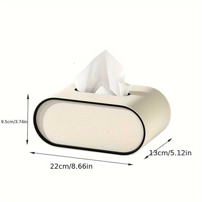 Oval luxury Tissue Box Cover Made of High-quty Leather Suitable for Living Rooms Tabletops and Dining Rooms W251110