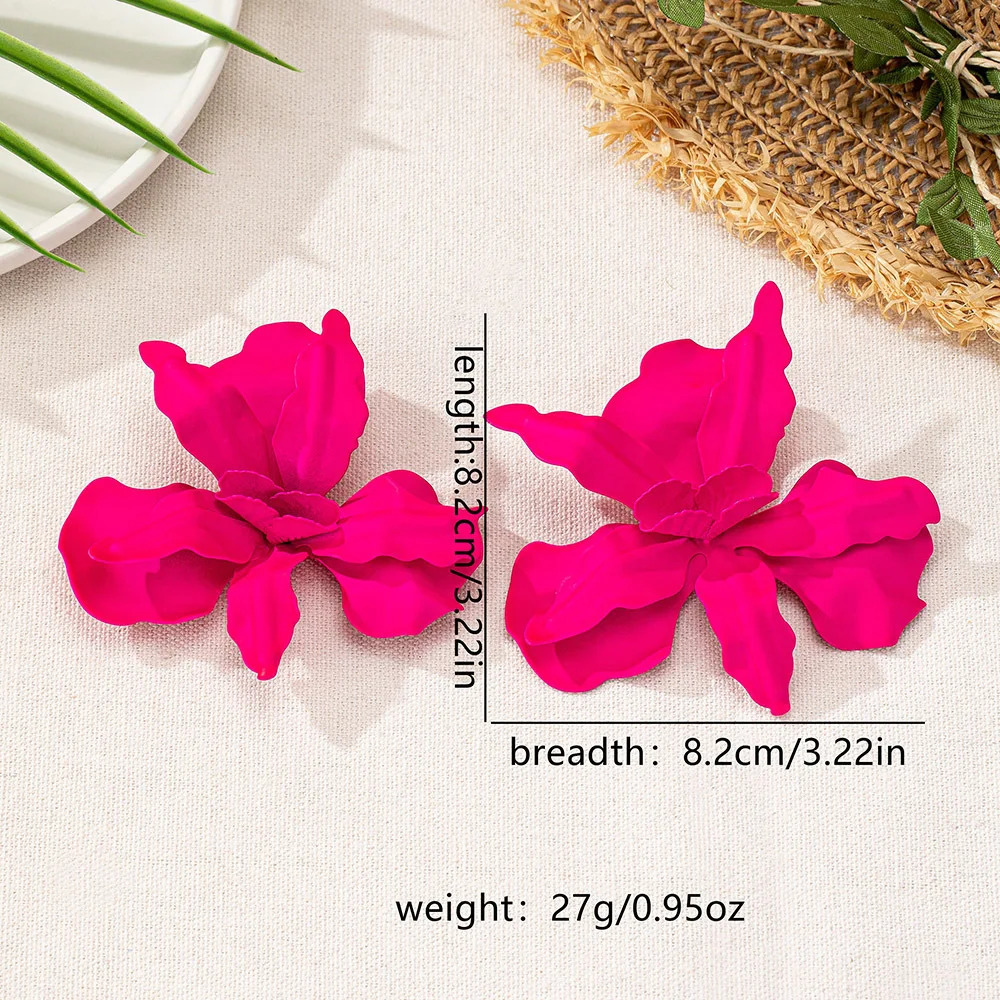 Stud Earrings For Women Enemal Irregular Flower Elegant Fashion Temperament Ear Accessories Fashion Jewelry BE561 250409