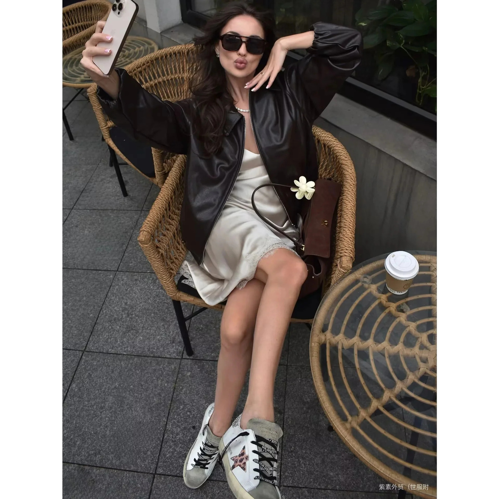 BSAY Fashion Versatile Zipper Collar Long Sleeve Loose Womens Autumn Collection Pilot Jacket Coat 251110