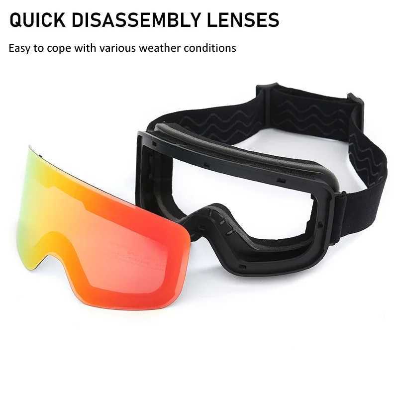 Ski GoggLEs UV400 PROtection Anti Fog InterchangeabLE LEns Skiing Glasses Snowboard Snow GoggLEs for Men Women K251110