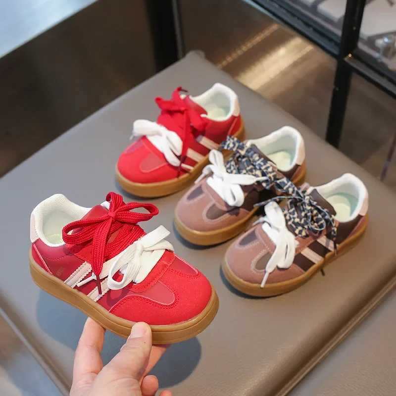 Child Sneakers Girls Shoes Splicing Kids Childrens Hook Loop Lace Up Casual Shoe 2025 Spring Girl Boy Trainers for 26-36T251110